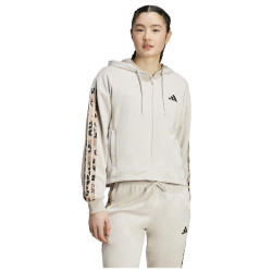 Adidas Γυναικεία ζακέτα Animal Print 3-Stripes French Terry Full-Zip Hoodie